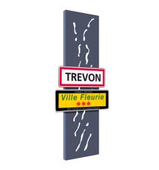 Totem Entrée de Ville Design couleur gris Procity