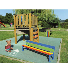 Poubelle en bois multicolore spéciale enfants