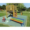 Poubelle en bois multicolore spéciale enfants