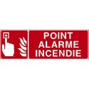 Panneau Alarme incendie avec pictogramme et texte en français