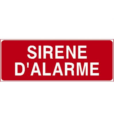 Panneau Sirène d’alarme texte seul