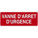 Photo : Panneau Arrêt d'urgence Vanne d'arrêt d'urgence - Autocollant - 150 x 50 mm