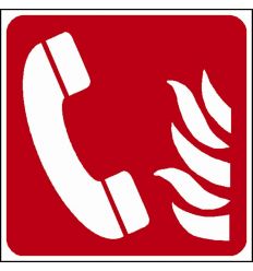 Panneau Téléphone à utiliser en cas d’incendie - F006