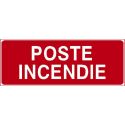 Photo : Panneau Poste incendie Autocollant - 150 x 50 mm