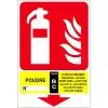 Panneau Extincteur Classe BC Poudre