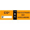 Étiquette Extincteur Classe BC CO2