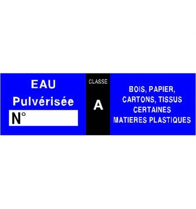 Étiquette Extincteur Classe A