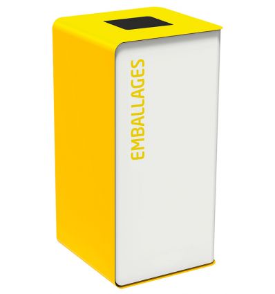 Poubelle interieure emballages 40L façade blanche