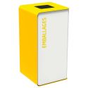Photo : Poubelle intérieure de tri sélectif Cubatri 40 L à poser - Blanc - Emballages - Jaune colza 1021