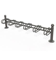 Support vélo pommeaux boule 6 places