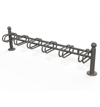 Support vélo pommeaux boule 6 places