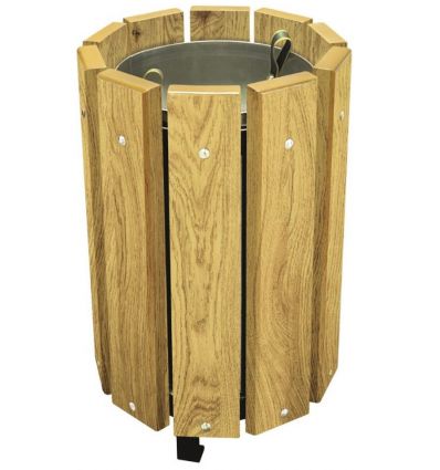 Poubelle ronde en pin autoclave 48 litres