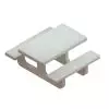 Table de pique en béton à poser Blanc sablé