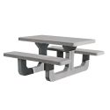 Photo : Table de pique nique en béton à poser Gris sablé - 150 cm - Sans