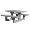 Table de pique en béton à poser Gris sablé