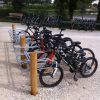 Rack pour vélo 6 places en bois et acier
