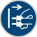 Photo : Panneau Débrancher la prise d’alimentation du secteur - M006 Autocollant - ⌀ 100 mm