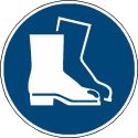 Photo : Pictogramme Chaussure de sécurité - M008 Autocollant - ⌀ 100 mm