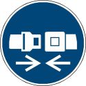 Photo : Pictogramme Ceinture de sécurité obligatoire - M020 Autocollant - ⌀ 100 mm