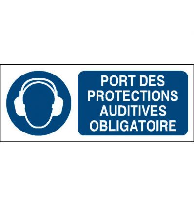 Panneau Protection auditive Obligatoire format horizontal