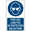 Panneau Port des lunettes de protection obligatoire format vertical