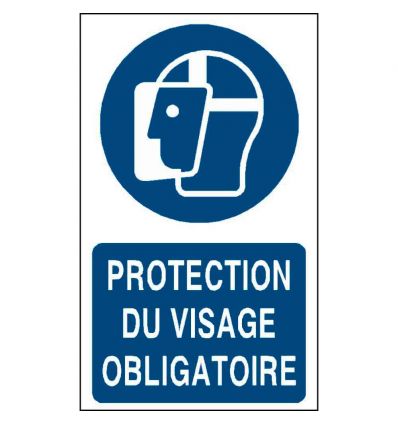 Panneau Port de la visière obligatoire format vertical