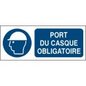 Photo : Panneau Port du casque obligatoire Autocollant - 150 x 60 mm