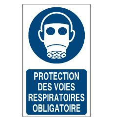 Panneau Protection obligatoire des voies respiratoires format vertical