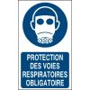 Panneau Protection obligatoire des voies respiratoires format vertical