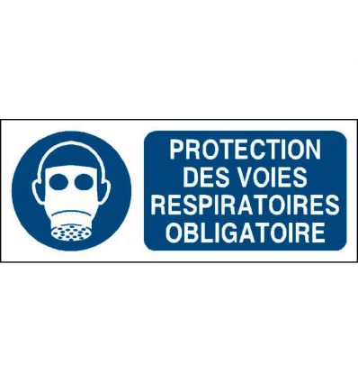 Panneau Protection obligatoire des voies respiratoires format horizontal