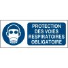 Panneau Protection obligatoire des voies respiratoires format horizontal