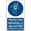 Photo : Panneau Port du harnais obligatoire Autocollant - 90 x 150 mm