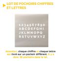 Photo : Lot de pochoirs de chiffres et de lettres 25 x 25 mm - PVC souple 0.2 mm