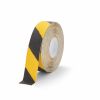 Bande adhésive antidérapante Environnement industriel Hachurée noir et jaune largeur 50 mm