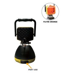 Projecteur LED - Port USB + Filtre orange