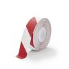 Ruban adhésif antidérapant standard Rouleau largeur 50 mm rouge et blanc