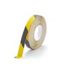 Ruban adhésif antidérapant standard Rouleau largeur 25 mm noir et jaune