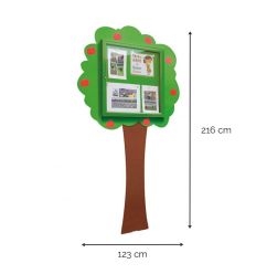 Dimensions Vitrine d'Affichage Arbre pour École 6 A4