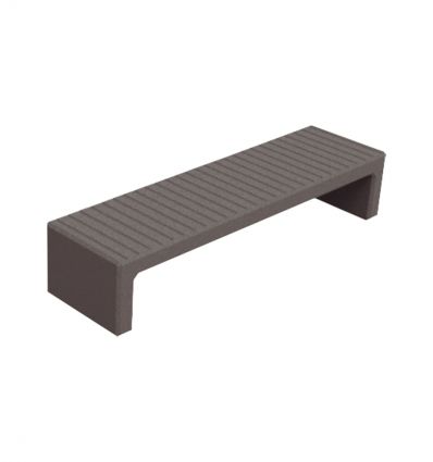 Banquette Urbaine en Plastique Gris