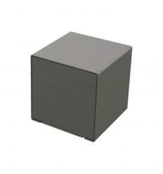 Tabouret cube d'extérieur en acier