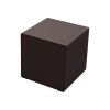 Tabouret cube d'extérieur en acier noir