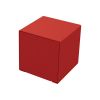 Tabouret cube d'extérieur en acier rouge pourpre