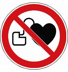 Panneau Interdit aux personnes porteuses d’un stimulateur cardiaque ISO 7010