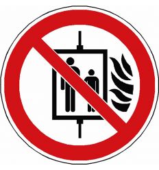 Pictogramme ne pas prendre l'ascenseur en cas d'incendie