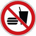 Panneau Interdiction de manger - P022