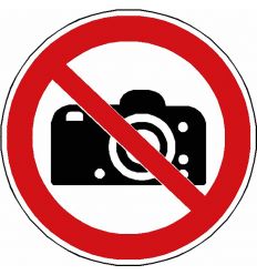 Panneau Interdiction de photographier - P029