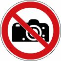 Photo : Panneau Interdiction de photographier - P029 Autocollant - ⌀ 100 mm