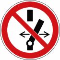 Photo : Panneau Ne pas modifier la position de l’interrupteur - P031 Autocollant - ⌀ 100 mm