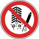 Photo : Panneau Feux d’artifice interdits - P040 Autocollant - ⌀ 100 mm