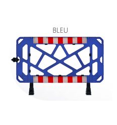 Barrière de chantier bleu en plastique